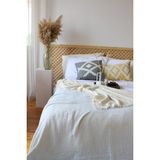 Vivamaison Tek Kişilik Pike Yatak Örtüsü 4 Kat Muslin Pamuklu Çift Taraflı Bebe Mavisi 160X240 cm - Bebek Mavisi - 160 x 240 cm