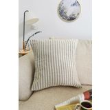 Vivamaison Tekli Özel Tasarım Düz Gri Keten Kırlent Yastık Kılıfı 43x43 Cm