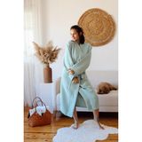 Vivamaison Yetişkin Kimono Bornoz, %100 Pamuk 4 Kat Multi Müslin Ada Çayı Yeşili - Yeşil - S - M
