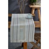 Vivamaison Yıkanmış Pamuk Bordo Dantelli Runner Masa Örtüsü 45X150 cm