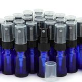 Vivaplex, 24, Kobalt Mavisi, 10 ml (1/3 oz) Cam Şişe, Siyah İnce Sis Püskürtücü