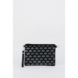Vivaq Kadın Halka Gümüş Taşlı Süet Bilek Askılı ve Zincir Askılı Portföy El ve Clutch Çanta