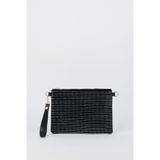 Vivaq Kadın Sıralı Gümüş Taşlı Süet Bilek Askılı Ve Zincir Askılı Portföy El Ve Clutch Çanta