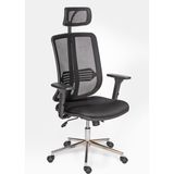 Vıvaro Ergonomik Ofis ve Öğrenci Çalışma Koltuğu – Sandalyesi (Krom Ayaklı) - Siyah