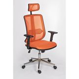 Vıvaro Ergonomik Ofis ve Öğrenci Çalışma Koltuğu – Sandalyesi (Krom Ayaklı) - Turuncu