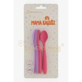 Vivart 6 lı Mama Kaşığı Beslenme Aksesuarı Pembe & Mavi Çok Renkli Tek Ebat