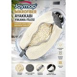 Vivart Ayakkabı Yıkama Çantası Özel Kumaş Fermuarlı Mikrofiber Bez - Beyaz Renk