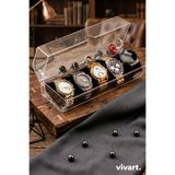 Vivart Capsül Şeffaf Saat ve Yüzük Kutusu Saat Organizeri Şeffaf 8 x 26
