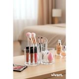 Vivart Çok Amaçlı Üç Gözlü Triplex Fırça Makyaj Aksesuarı Ev Düzenleyici Organizer