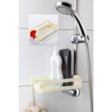 Vivart Özel Tasarım Banyo Düzenleyici Şampuanlık Sabunluk – Vakumlu Evye Düzenleyici Organizer Banyo Rafı Krem Tek Ebat