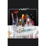 Vivart Özel Tasarım Çekmeceli Akrilik Makyaj Malzeme Organizeri Makyaj Organizeri Beyaz Tek Ebat