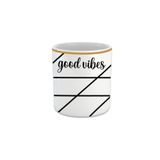 VIVAS Good Vibes Espresso, Double Türk Kahvesi Fincanı - Kulpsuz Bardak