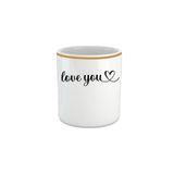 VIVAS Love You Espresso, Double Türk Kahvesi Fincanı - Kulpsuz Bardak