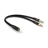 Vivatech Kulaklık Mikrofon Ayırıcı Y Splitter Kablo 2 x 3.5 mm Stereo Kablo
