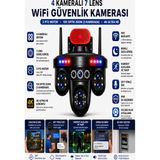 Vivatech Pro Umeko 4 Kameralı Wifi Güvenlik Kamerası 3 Ptz 10X Optik Zoom Gece Görüşlü IP66 Dış Mekan
