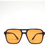 Vivaviss Vega 938-60 Unisex Güneş Gözlüğü Siyah Mat Çerçeve Turuncu Cam