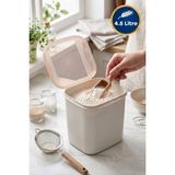 Vivenda 4.5 Litre Un ve Erzak Saklama Kabı Seti - 4,5 lt - Krem