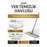 Vivenda 50 Yaprak 4xl Büyük Boy Mandallı Mop Uyumlu Islak Yer Temizlik Havlusu - Kullan At Bez - Beyaz