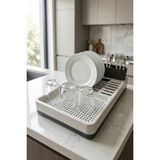Vivenda Lüx Tezgah Üstü Bulaşıklık - Çift Parçalı Ayrılabilir Tepsili Bulaşıklık (42X26 Cm) - Gri