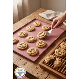 Vivenda Silikon Fırın Matı Kenarlı Kurabiye Pişirme Tepsisi Kaymaz Pişirme Kağıdı Alternatifi 36X25 cm - 36 x 25 cm