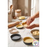 Vivenda Silikon Mini Tart Kalıbı 6'lı Set Kalp Yuvarlak Tartolet Kalıbı Platinum Silikon 12 cm