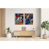 Vivense Ahşap Çerçeveli Mavi Ve Sarişin Tablo, 50x70