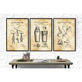 Vivense Ahşap Çerçeveli Vintage Tablo Seti, Bar, 50x70