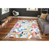 Vivense Aida Home Geometrico Salon Halisi, 140x200 Çok Renkli