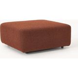 Vivense Alba Bukle Puf, Kiremit - 80 cm x 80 cm x 43 cm