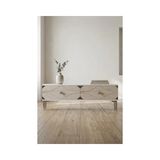 Vivense Alfa Tv Sehpası Beyaz Traverten Silver 120 cm TSA1297BTS - 120 cm x 30 cm x 40.5 cm