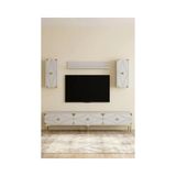 Vivense Alfa Tv Ünitesi Beyaz Gold 180 cm TVR1897BG - 180 cm x 29.6 cm x 40.6 cm