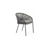 Vivense Alu Bahçe Balkon Sandalyesi - Antrasit - 56.5 cm x 60 cm x 74 cm