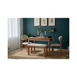 Vivense Alvin Natural Ahşap Açılır Mutfak Masa Takımı, 80X120 - 45 cm x 45 cm