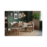 Vivense Alvin Natural Ahşap Açılır Mutfak Masa Takımı, 80X120 cm - 80 x 120 cm