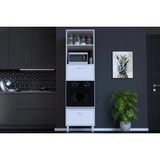 Vivense Anka Çok Amaçlı Mutfak Dolabı - Beyaz - 60 cm x 56 cm x 217 cm
