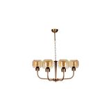 Vivense Apollo Dörtlü Eskitme Bal Camlı Avize - 80 cm x 1 cm x 80 cm - Şeffaf