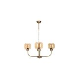 Vivense Apollo Üçlü Eskitme Bal Camlı Avize - 65 cm x 1 cm x 80 cm - Şeffaf
