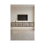 Vivense Arex Duvara Montaj Tv Sehpası Antrasit Traverten Silver 120 cm TDA1238ATS - 120 cm x 30 cm x 25.5 cm