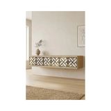 Vivense Arex Duvara Montaj Tv Sehpası Safirmeşe Beyaz Gold 120 cm TDA1238DBG - 120 cm x 30 cm x 25.5 cm