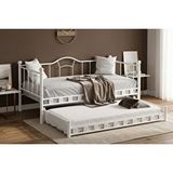 Vivense Argimo Kamelya Yavrulu Daybed Sedir Karyola, Beyaz, 90x190