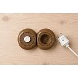 Vivense Auru İkili Priz+dimmer, Kahverengi