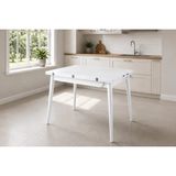 Vivense Avanos Ahşap Ayaklı Katlanır Kanatlı Mdf Mutfak Masası, Beyaz Beyaz - 60X90 (90X120)