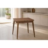 Vivense Avanos Ahşap Katlanır Kanatlı Mdf Mutfak Masası, Ceviz Ceviz - 70X70 (70X140)