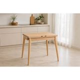 Vivense Avanos Ahşap Katlanır Kanatlı Mdf Mutfak Masası, Naturel Naturel - 70X70 (70X140)