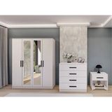 Vivense Avanos Genç Odası Dolap Takımı, 4 Kapaklı, Gm 901 - Beyaz