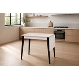 Vivense Avanos Mdf Katlanır Ahşap Mutfak Masası, 70X80 Cm, Bej Siyah - 70X80 (70X120)