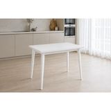 Vivense Avanos Mdf Sabit Mutfak Masası, 60X90 Cm, Beyaz Beyaz