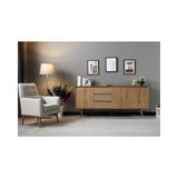 Vivense Avona Konsol, 3 Kapaklı 3 Çekmeceli - 202 cm x 45 cm - Ceviz