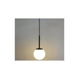 Vivense Ayça Modern Tekli Cam Sarkıt Siyah Avize, MA0001