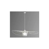 Vivense Ayşin Şapka Endüstriyel Avize, Beyaz Kırmızı, Çap 80 cm - Beyaz - Kırmızı